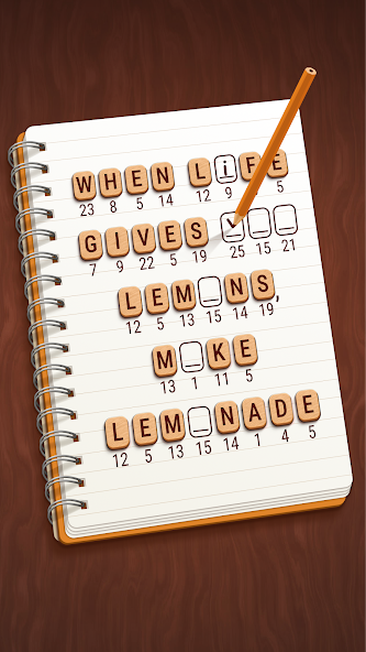 Colorwood Words Cryptogram Gameplay Screenshot